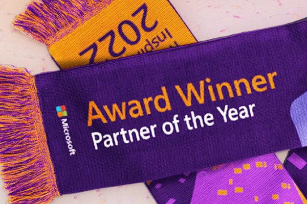 award winner banner with purple background